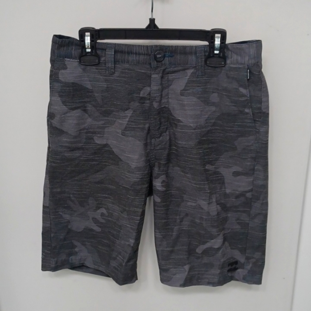 Billabong Boardshorts Mens 28 Gray Camouflage Crossfire Submersibles Surf Hybrid